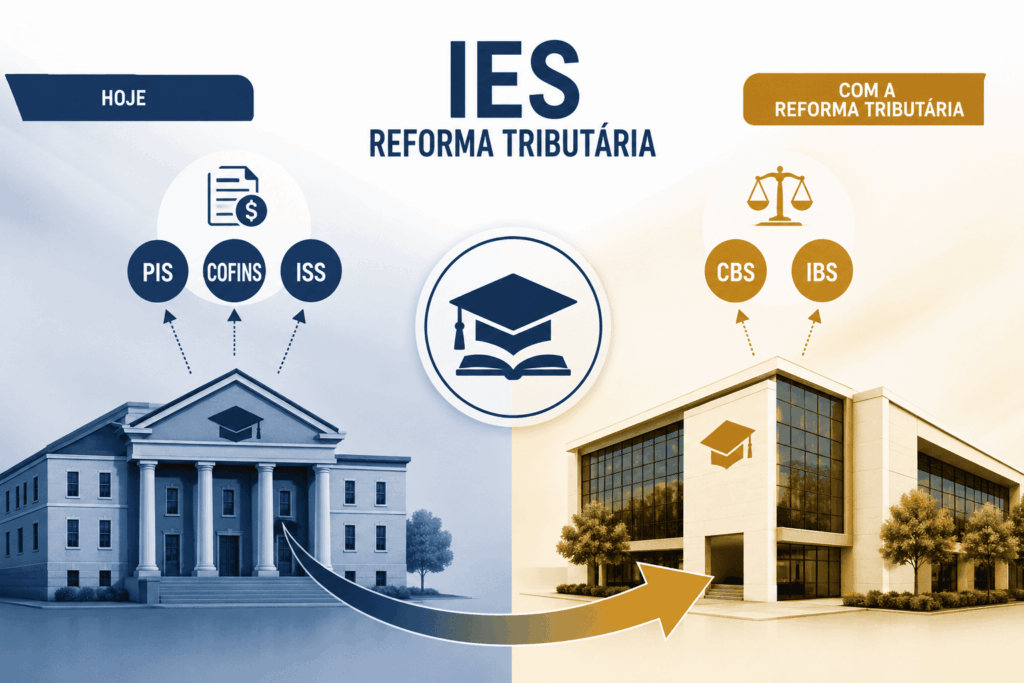 Tributação das instituições de ensino: comparativo hoje x reforma